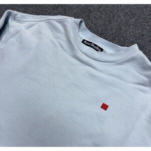 Acne Studios Fiah Fade Face Crew Neck Sweatshirt Men's‎ S Powdered Blue